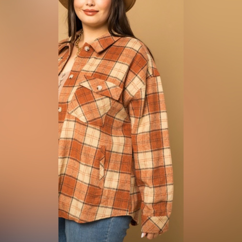 Plaid rust jacket - Picture 3 of 3